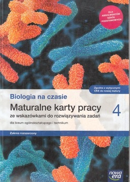 BIOLOGIA NA CZASIE 4 ROZSZERZONY NOWA ERA MATURALNE KARTY PRACY