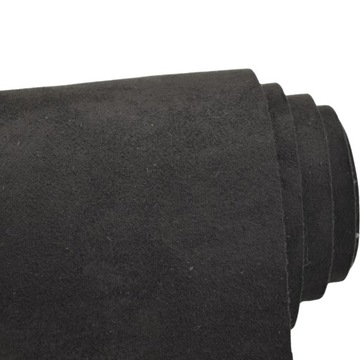 Обивка потолка черной замшей на поролоне толщиной 4 мм, ткань обивки автомобиля.