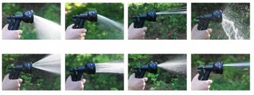 OGRODOWY WĄŻ 7,5m ROZCIĄGLIWY + ZŁĄCZKI + PISTOLET