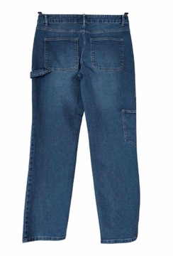 Vero Moda niebieskie jeansowe spodnie cargo W28