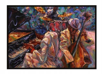 OBRAZ PLAKAT W RAMIE 53x73 cm Jazz P1586