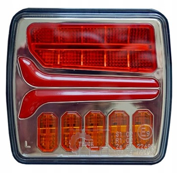Lampa tylna zespolona LED dynamiczny kierunek traktor przyczepka komplet