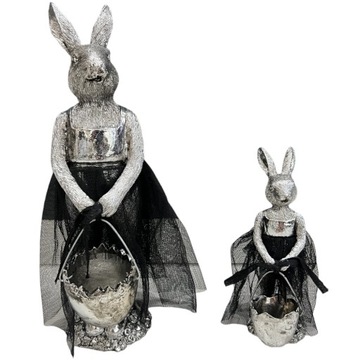 FIGURKI WIELKANOCNE ZAJĄCE WIELKANOCNE PARKA FIGURKI OZDOBY WIELKANOCNE