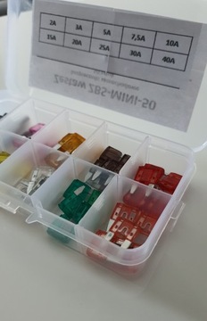 Комплект автомобильных предохранителей MINIVAL 2A-40A