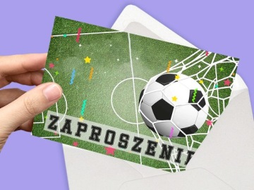 Запрошення на день народження м'яч футбольний футболіст запрошення + конверт