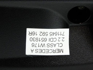 LAMPA OSVĚTLENÍ KABINY ČERNÁ MERCEDES A W176 AMG A0009004908