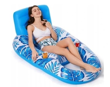 ВОДНЫЙ НАДУВНОЙ МАТРАС ДЛЯ БАССЕЙНА ПЛЯЖНОГО СО СПИНКОЙ