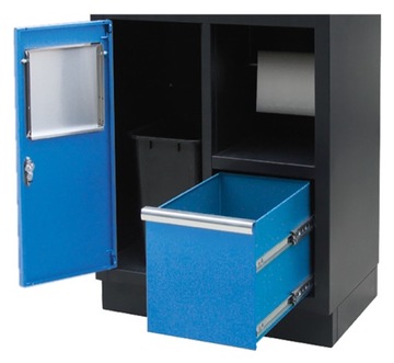 ШКАФ С КОРЗИНОЙ И ДЕРЖАТЕЛЕМ ДЛЯ БУМАГИ, СИНИЙ King Tony