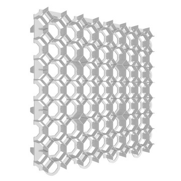 Парковочная решетка Дорожная георешетка ОТЛИЧИЯ Белая для откосов 50х50х4