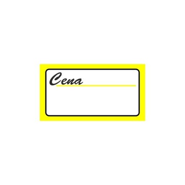 CENÓWKI KARTONOWE MAŁE 5,6x3,3cm 100szt ŻÓŁTE
