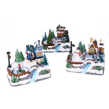 Miasteczko świąteczne LED Domek przy strumyku 3 wz