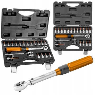 Klucz dynamometryczny dwukierunkowy NEO TOOLS 1/4 21 ELEMENTÓW