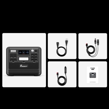 Портативная электростанция FOSSiBOT F2400, 2048 Втч, 2400 Вт, 16 портов - черный