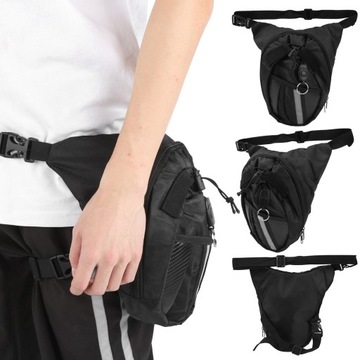 1,6 L TORBA MOTOCYKLOWA BIODRÓWKA NERKA SASZETKA NA NOGĘ Z ODBLASKOWY PASEK