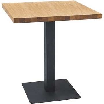 Stół Puro Laminat 80x80 Dąb/Czarny Stolik Kuchenny