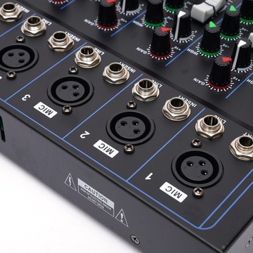 7-канальный цифровой аудиомикшер Bluetooth, DJ-усилитель Live Mixer
