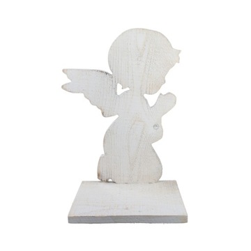 Drewniana statuetka anioł 36 cm nagrobna dekoracja