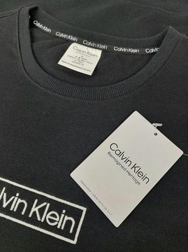 Bluza męska Calvin Klein Oversize Bluza Sportowa Czarna Bawełniana r. XL