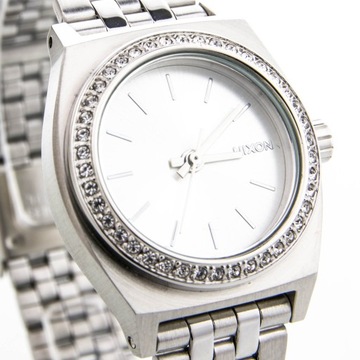 Zegarek damski NIXON A3991874-00 cyrkonie srebrny