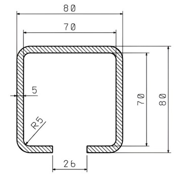 Коляска коляска для раздвижных ворот 80x80