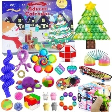KALENDARZ ADWENTOWY FIDGET TOY ANTYSTRESOWE POP IT