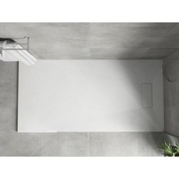 Mexen Hugo прямоугольный поднос для душа SMC имитация камня 180 x 80 см белый