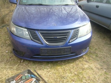 NÁRAZNÍK PŘEDNÍ MŘÍŽKA SAAB 93 9-3 ČERNÁ 170 KOMPLETNÍ 2007-2011 FACELIFT