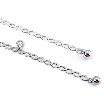 Modny łańcuszek na talię dla kobiet srebrny
