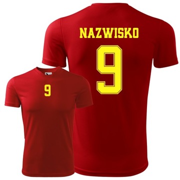 Koszulka piłkarska na WF z nadrukiem 146 na w-f poliester juniorska 10lat