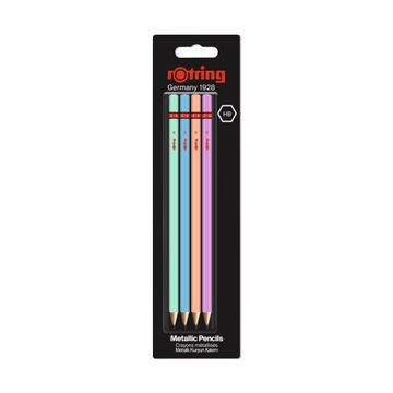 Ołówek klasyczny Rotring Metallic , ołówki HB 4 sztuki