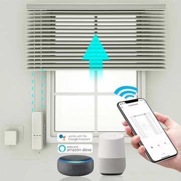 SILNIK STEROWNIK DO ŻALUZJI WIFI TUYA SMART LIFE QUOYA INTELIGENTNY MC08