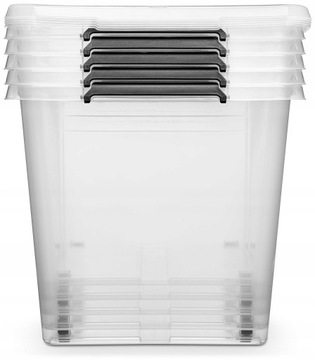 POJEMNIK PLASTIKOWY Z POKRYWKĄ KÓŁKAMI DO DOMU MOXOM SIMPLESTORE 75 L