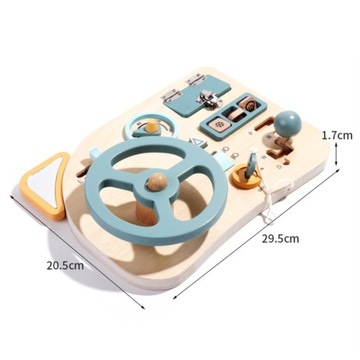 МОНТЕССОРИ СЕНСОРНАЯ МАНИПУЛЯЦИОННАЯ ДОСКА, РУЛЕВОЕ КОЛЕСО