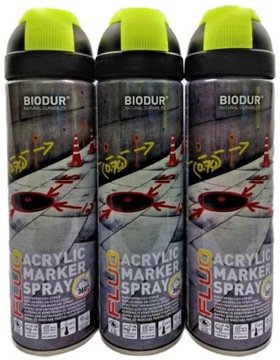SPRAY Farba Geodezyjna do znakowania 3 szt ŻÓŁTY