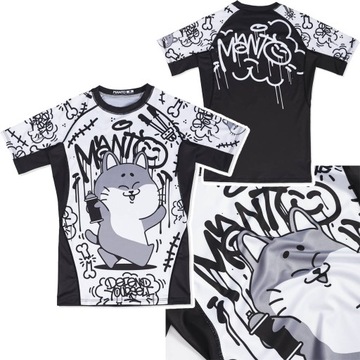 Rashguard z krótkim rękawem męski Manto Debza Czarny r. XL