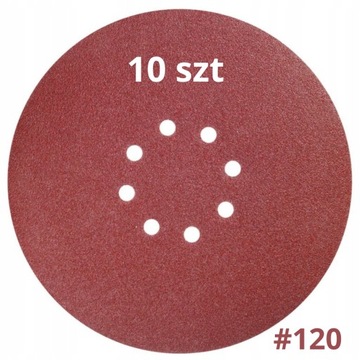KRĄŻKI ŚCIERNE SAMOPRZYLEPNE Z OTWORAMI 225mm P120
