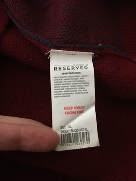 Reserved wiśniowy sweter XL *PWŁ3*