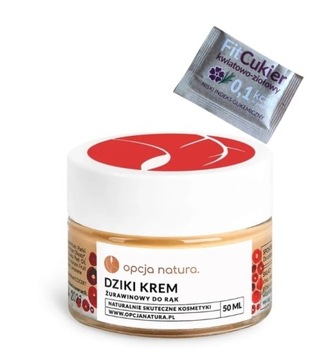 OPCJA NATURA DZIKI KREM DO RĄK AKSAMITNY Z ŻURAWINĄ I MOCZNIKIEM 50ml