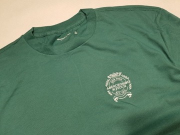 ABERCROMBIE FITCH zielony t-shirt proud log XL