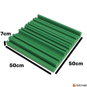 Gąbka akustyczna panel ścienny EQUALIZER ciemnozielony wygłuszający studio