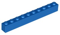 LEGO 6111 Klocek 1x10 Niebieski 1 szt. NOWY