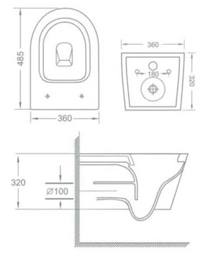 VELDMAN MISA WC RIMLESS TORNADO VILA DESKA SLIM PREMIUM