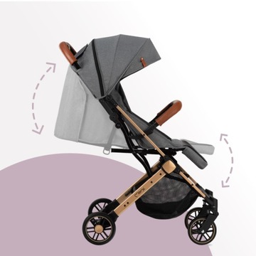 OUTLET MoMi ESTELLE КОЛЯСКА ЛЕГКАЯ ПАРТНЕР, ЧЕМОДАН - золотисто-серый