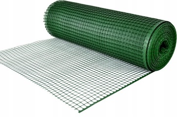 Siatka Ogrodzeniowa Plastikowa 80cm rolka 50m oczko kwadratowe 15mm ZIELONA