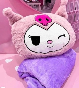 Kuromi pluszowa poduszka z kocem Mega hit Nowość