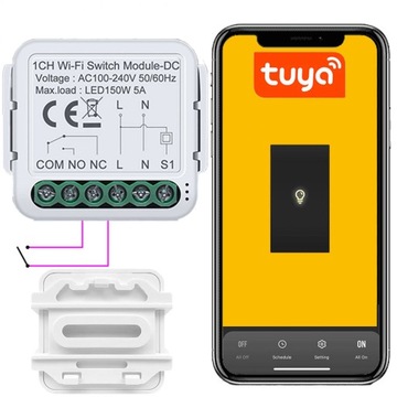 Sterownik Przekaźnik WiFi TUYA BEZNAPIĘCIOWY Smart