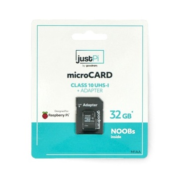 Комплект JustPi с Raspberry Pi 4B WiFi 2 ГБ ОЗУ + 32 ГБ microSD + аксессуары