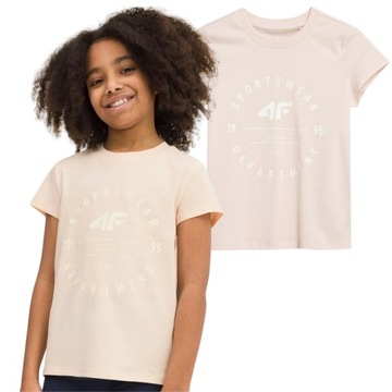 KOSZULKA DZIEWCZYNKA 4F T-SHIRT BAWEŁNA R. 152