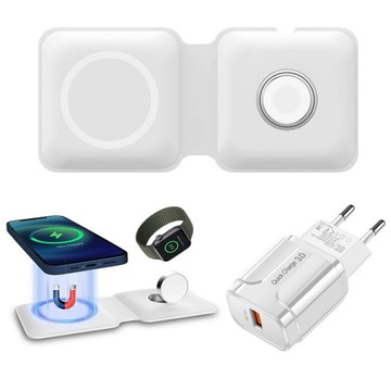 Ładowarka Fold Duo do MagSafe iPhone Apple Watch