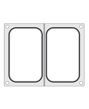 Matryca zgrzewarki Hendi polerowane aluminium Czarna silikonowa uszczelka